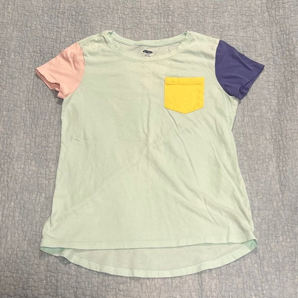 Old Navy Multi Color Short Sleeve Shirt - Girls Size XL (14)